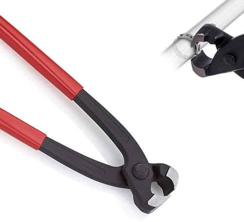 9 inch Single Ear Clamp Pincers Install Remove Clamp Crimp Pliers Nail Puller Tool