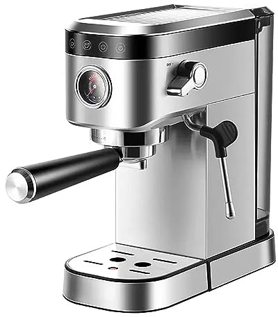 TsoLay Compact Espresso Machine, 20 Bar Coffee Maker with Milk Frother, 1L Removable Water Tank, 92°C Constant Temperature Extraction, IMD Holographic Touch Panel, for Latte, Cappuccino, Machiato