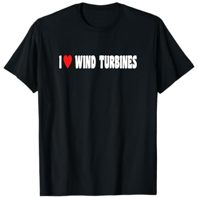 Vintage Renewable Energy Windmill I Love Wind Turbine T-Shirt