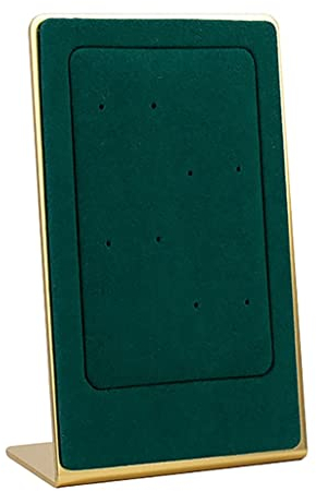 SilteD TJLSS Ohrringe Display Board Stand Up Ohrringe Display Rack Metall Samt Schmuck Display Requisiten (Farbe: Argento, Größe: 14,5 x 5 x 9 cm) Present
