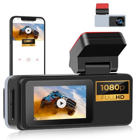 CAMECHO USB DashCam Car 1080P para Android Car Radio,Dash CAM Mini con Pantalla de 2 Pulgadas,WiFi GPS Incorporado, ADAS,Super visión Nocturna, Grabación en Bucle, 24h Modo Parking