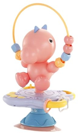 Milageto Table Ventouse Jouet Chaise Haute hochet Jouet Voyage Apprentissage Jouet sensoriel bébé Moteur Jouet pour la motricité Fine entraînement Moteur, Rose