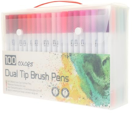COHEALI Kit de 100 Feutres à Double Pointe pour Coloriage Écriture de Livres Et de Plans