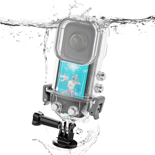 VBESTLIFE Wasserdichtes Action-Kamera-Gehäuse für X3, Wasserdichtes Gehäuse für One X3 Action-Kamera, Unterwasser-Tauchschutzgehäuse 45 M mit Halterungszubehör