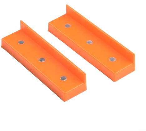Soft Pad Jaw Rubber for Metal Vise Bench Machine Tools, 4/5/6 Inch, 2 Pieces, Strong Grip, Protective Pads(4inch Orange A)