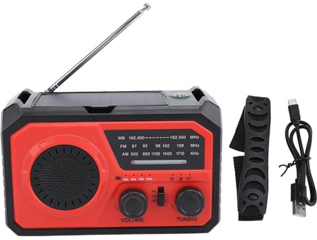 Notfallradio mit Leselampe FM AM 16000mAh Handkurbel Notiower für Outdoor