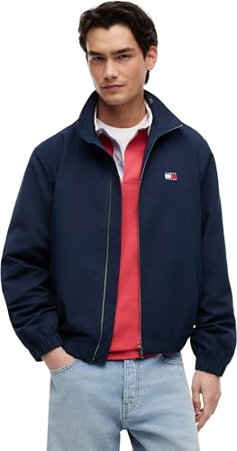Tommy Jeans Uomo Giacca a Vento Outdoor con Polsini e Orlo Elasticizzati, Blu (Dark Night Navy), L
