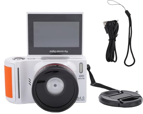 Annadue Cámara Digital 4K 64MP con Pantalla de Flip de 3 , Zoom de 18x, Enfoque Automático, Anti Shake, WiFi Fotografía Vlog Videocorde de Videocámara para Viajes, Detección de (2)