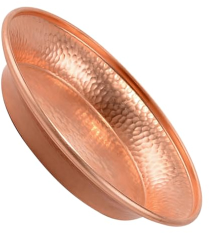 BAZEITFLOW Tibetan Copper Offering Bowl Holy Water Bowl Buddhist Worship Cup Meditation Ritual Supply Home Decoration Small Size