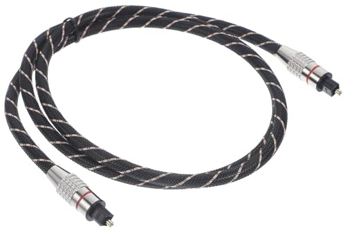 DECORNIJIA Digital Optical Audio Cable 1M Spdif Fiber Optic Cord 5.1 Channel Extension Cable for Home Theater Soundbar TV Audio Equipment