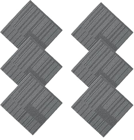 Toddmomy 6 Piastrelle Tappeto Autoadesivo Ignifugo 30X30Cm Spesse 6Mm in Polipropilene Resistente Moquette Quadrata Antirumore per Pavimenti Interni Ufficio Soggiorno Installazione senza