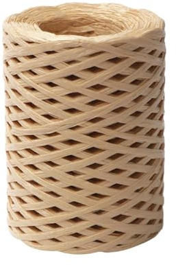 Nastro di carta per artigianato naturale, 492Ft Yards Filato per uncinetto | Filo di carta Raffia tagliabile, nastro di carta da imballaggio per imballare decorazioni, giardinieri e artigianato