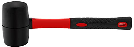 Rubber Hammer with Fiber Handle 8/12/16/24oz Suitable for Pasting Outer Box Ceramic Tiles Road Engineering Rubber Hammer Heavy Duty