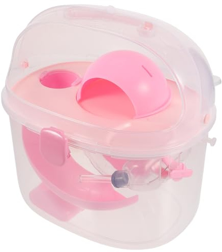 Beaupretty Jaula Portátil para Hámster y Pequeños Mascotas Plástico Resistente y Diseño Compacto Adecuado para Paseos y Actividades al Aire Libre