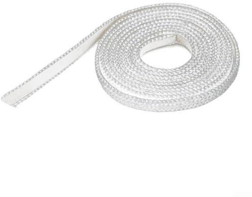 Guarnizione in fibra di vetro ad alta temperatura, 15 mm x 3 mm, guarnizione piatta per stufe a pellet, caldaie, forni e porte del forno, sigillante resistente al calore (250 cm)