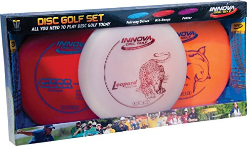 Innova Discgolf-Set – Driver, Mid-Range & Putter, bequemer DX-Kunststoff, Farben können variieren (3er-Pack)