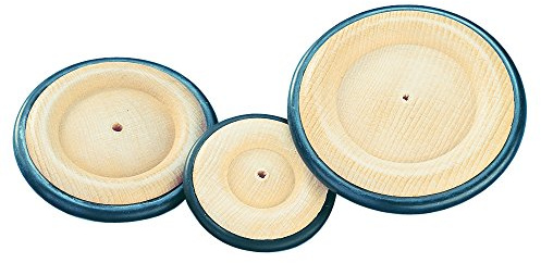Rayher 6122400 Holzrad mit Gummiring, 140 mm ø