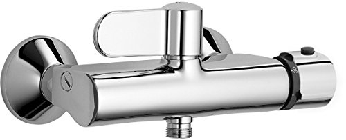 Hansa 08240202 Brause-Thermostat-Batterie für Wandaufbau Hansatempra 0824 verchromt, silber