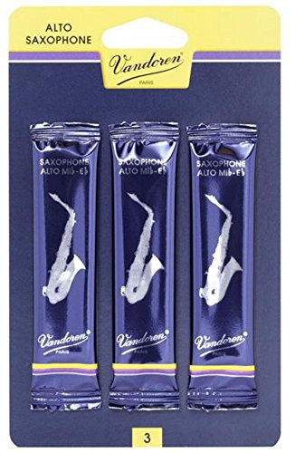 Vandoren Traditional Blätter für Alt-Saxophon (Stärke 2,5), 3 Stück