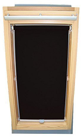 Hochwertiges Sichtschutzrollo Rollo für Velux RHL/RHU-EP GGU,GPU,GHU,GTU UK08 schwarz // Sichtschutzrollo/Sichtschutz-Rollo/Fensterrollo
