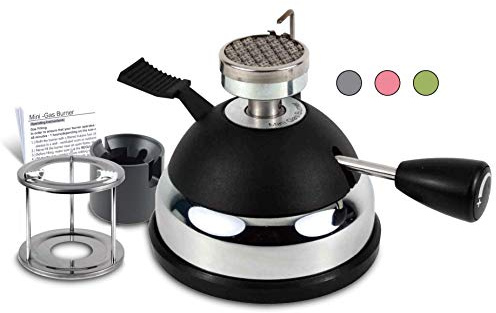BLUEFIRE Butane Mini Burner for Tabletop Coffee Siphon Syphon/w Furnace Stand and Assembly Rack Ceramic Windproof Torch Head Portable Cooking Stove Espresso Maker Chafing Soup Tureens Fondue Bunsen