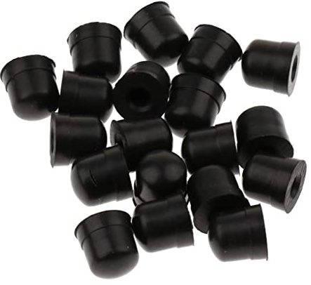 20 Schwarze Posaune Slide Bow Gummi Endstoßstange Spitze für Blechblasinstrument