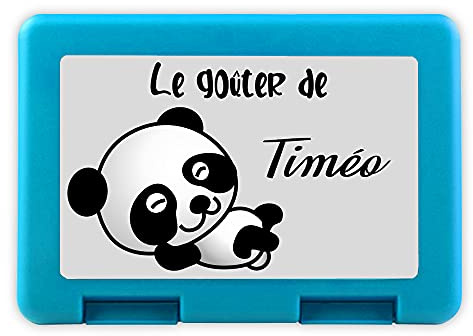 Jeux'Gratte Boîte à goûter personnalisée - Cadeau enfant original - Boîte à pharmacie (Panda)