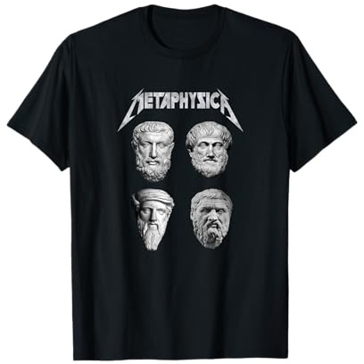 Metafísica Sócrates Platón Aristóteles Filósofo Metafísica Camiseta, para hombre, S