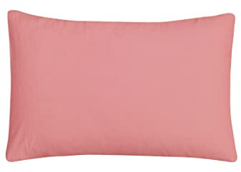 Sleepdown Pillow cases 100% Pure Cotton Pack of Two Housewife Luxury Soft Cosy Pillow Cover Set - Dark Rose - 48 x 74 cm, 5056557500871, Housewife Pillowcase (48cm x 74cm)