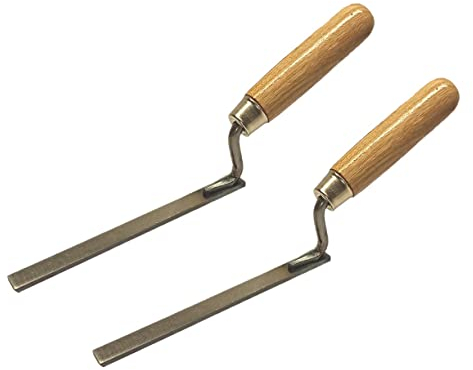 2 x cazzuola a punta da 14 mm – 0,55 pollici Molla in acciaio al carbonio con manico in legno (14 paia)