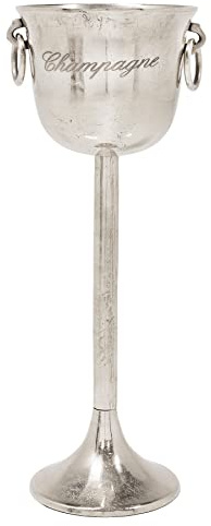 riess-ambiente.de Eleganter Sektkühler Champagne 80cm antik Silber Handmade Metall Flaschenkühler