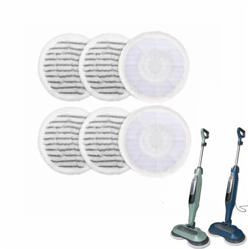 ZEMNLO 6 pezzi di ricambio, for Shark, for tappetino for scopa a vapore S7020 S7000 S7001 Vapore e scrub All-in-One Accessori for scopa a vapore for pavimenti duri Panni per aspirapolvere e mocio