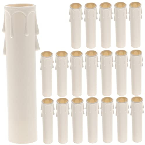 KONTONTY 20 Couvercles De Bougies Pour Lustre Tube De Bougie À Goutte Couvercle À Douille Légère Kit De Réparation De Lampe Pour Chandelier Salon Cuisine Chambre Salle À Manger