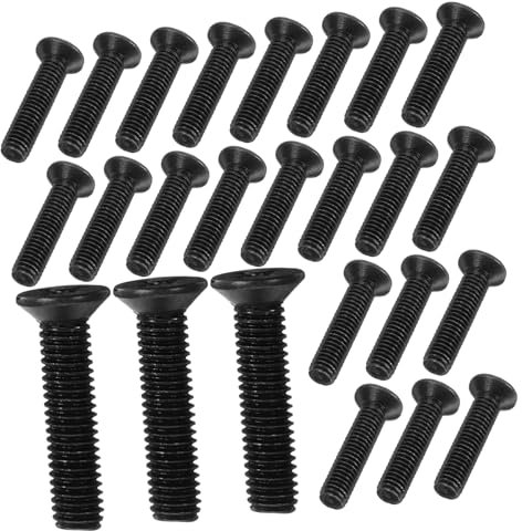 Amosfun Tornillos De Fijación Para Mandril De Taladro Eléctrico 5x22 Mm, Tornillos De Cabeza Plana De Acero, Kit De 50 Piezas Para Accesorios De Herramientas Eléctricas, Uso Reparaciones Domésticas