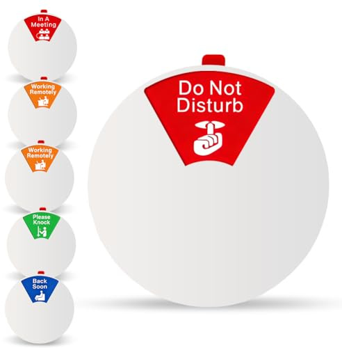 Büro Schild Bitte Nicht Stören 15cm Türschild Büro mit 6 Statusoptionen Bitte Klopfen In einem Meeting Magnet & Klebefolie Bitte Nicht Stören Schild Runde Sichtschutzschild für Zuhause und Büros