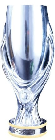 Wonsunte Trophée des Champions Européens De Football Trophées De La Ligue De Football Objets De Collection Sportifs Gagnant Prix Décorations pour La Maison Cadeaux pour Les Fans,32 cm (12.6 in)