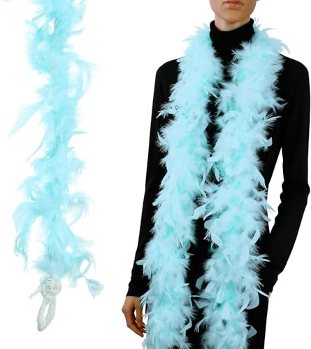 PATIKIL Federboa Kostüm Truthahn Chandelle Federn Boa 40g 2 Yard Himmelblau