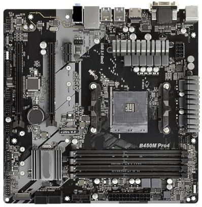 Compatibile con scheda madre socket B450M PRO4 AM4, scheda madre desktop 4×DDR4 mATX for processori