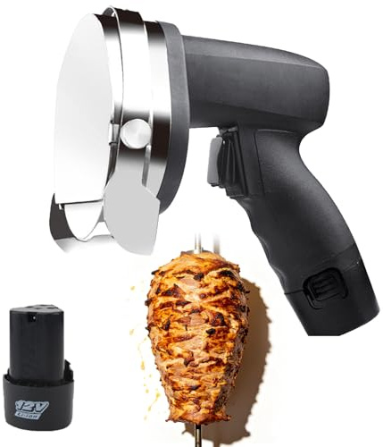 KRYANFEN Coltello Elettrico da Cucina Coltello Affettatrice Potenza 80W velocità 4000RPM capacità 60kg/h Lama SUS304 Acciaio per Ristorazione Tagliacarne Elettrico