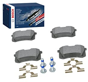 Bosch BP617 - Pastiglie Freni Auto, Asse Posteriore - Qualità Bosch - Riduzione del Rumore e della Polvere - Certificazione ECE-R90 - Senza Rame - 1 Confezione da 4 Pastiglie - Con Accessori