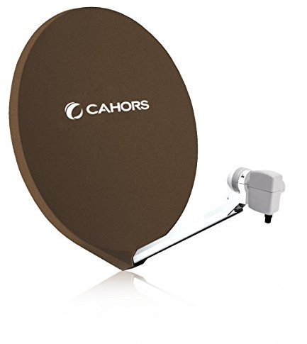 Cahors Parabole Satellite SMC Fibre 70 CM HD Marron Antenne SMC Composite