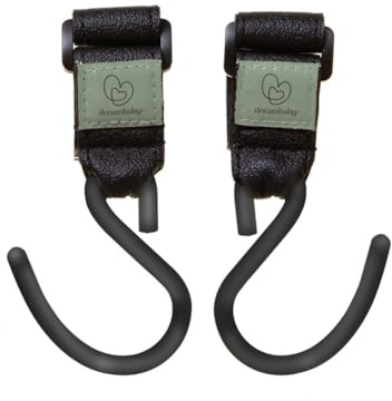 Dreambaby F2264 Strollerbuddy EZY-Fit Kinderwagen-Haken Karabiner-Haken 2er Packung (schwarz)