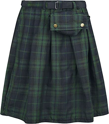 Banned Alternative Fear is Over Kilt Männer Mittellanger Rock grün M-L