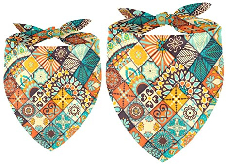 Hundehalstuch mit Mandala-Mosaik-Muster, für Mädchen, Jungen, Halstuch, Zubehör für kleine, mittelgroße und große Hunde, Welpen, Katzen, Haustiere