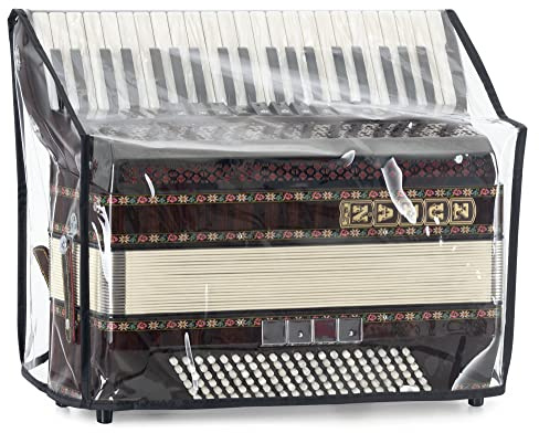 Alpenklang Cover für 120 Bass-Akkordeon Transparent, Aus durchsichtigem PVC | Schutzhülle für Akkordeon, Passend für Akkordeons mit 120 Bässen, Abmessungen (BxTxH): ca. 52 x 23 x 40 cm