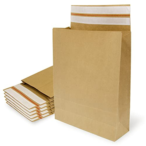 Enveloppes en papier kraft avec double bande de silicone de 3 soufflets pour l'expédition et l'emballage. Sacs en papier pour envoyer des vêtements, des accessoires, etc. - Ofituria