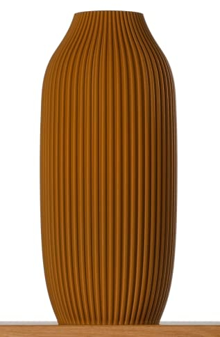 3D Vase Dekovase Stella XL 38cm Bodenvase Braun Deko Vase Pampasgras Trockenblumen
