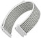 WOCCI 22mm Ajustable Nylon Correa de Reloj para Hombre y Mujer (Blanco/Gris)