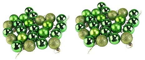 Warmhm Weihnachtsdekoration Stück Grüne Weihnachtsbaum-Hängekugel Weihnachts-Hängekugeln Weihnachtskugel Farbige Kugeln Anhänger Baumkugel Outdoor-Flash-Kugel Weihnachtskugel-Anhänger