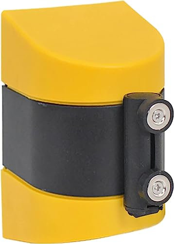 BLUVLY An der Wand montierte einziehbare Gürtelbarriere, 30 Fuß magnetisches Band zur Wandmontage zur Massenkontrolle, Farbe Schwarz und Gelb (Size : 5M)